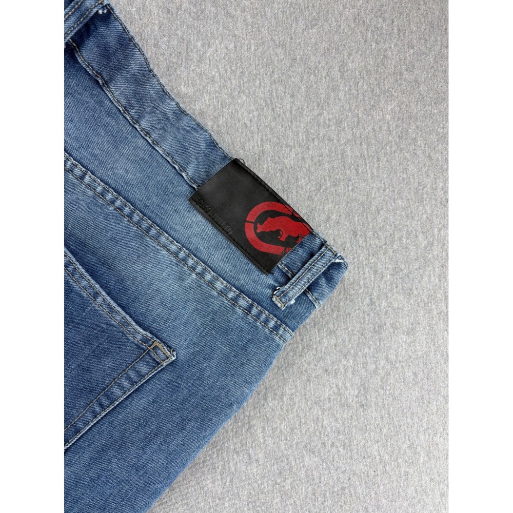 Ecko‎ Unltd. Denim Shorts Mens 38 Blue Baggy Loose Fit Jean Shorts Jorts